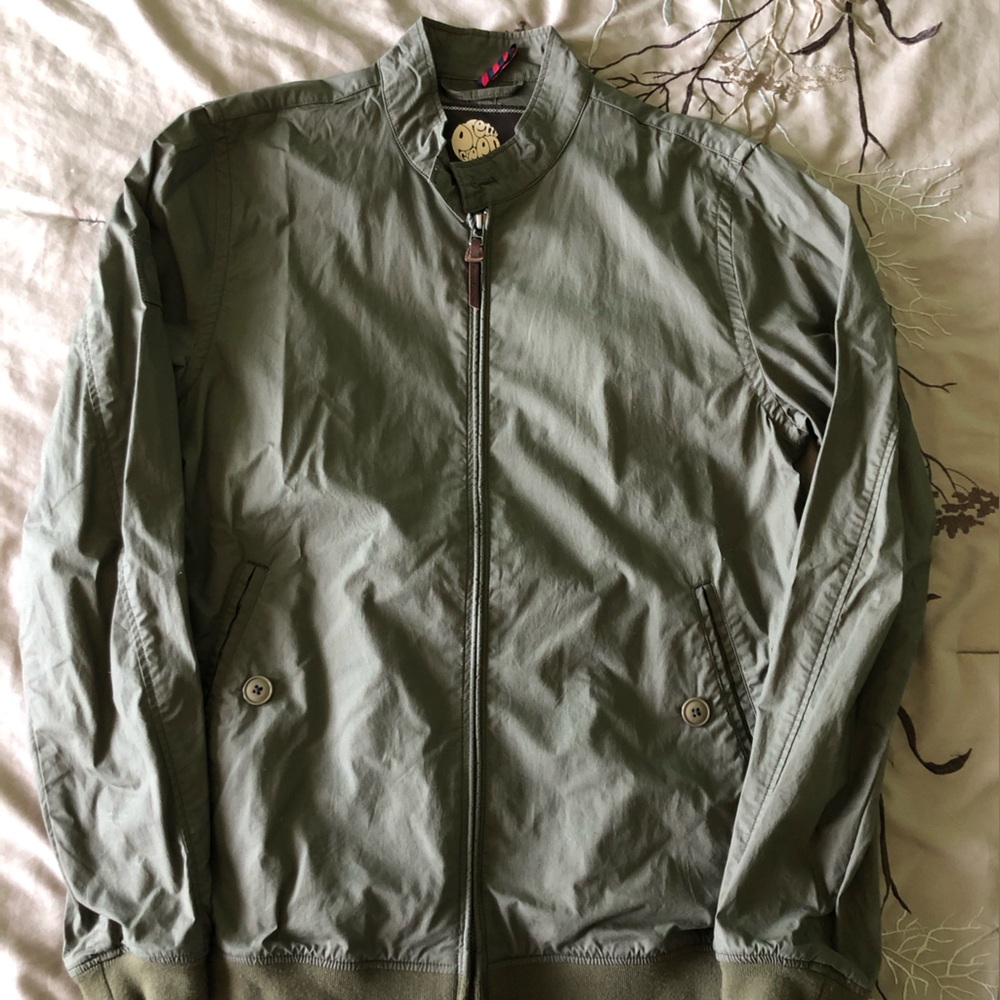Pretty Green Bomber Jacket Lightweight Varsity Style